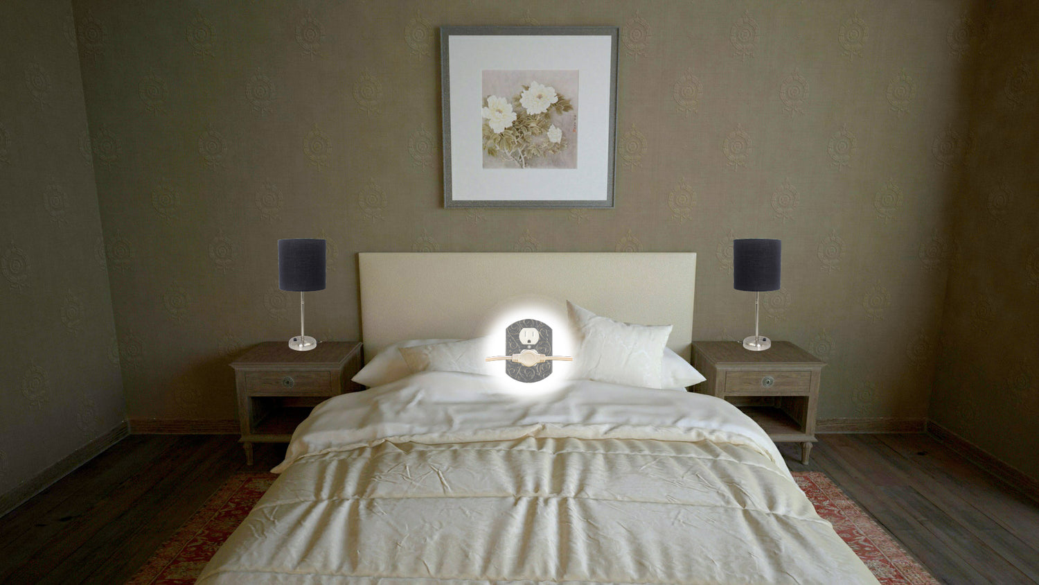 Fites behind the bed