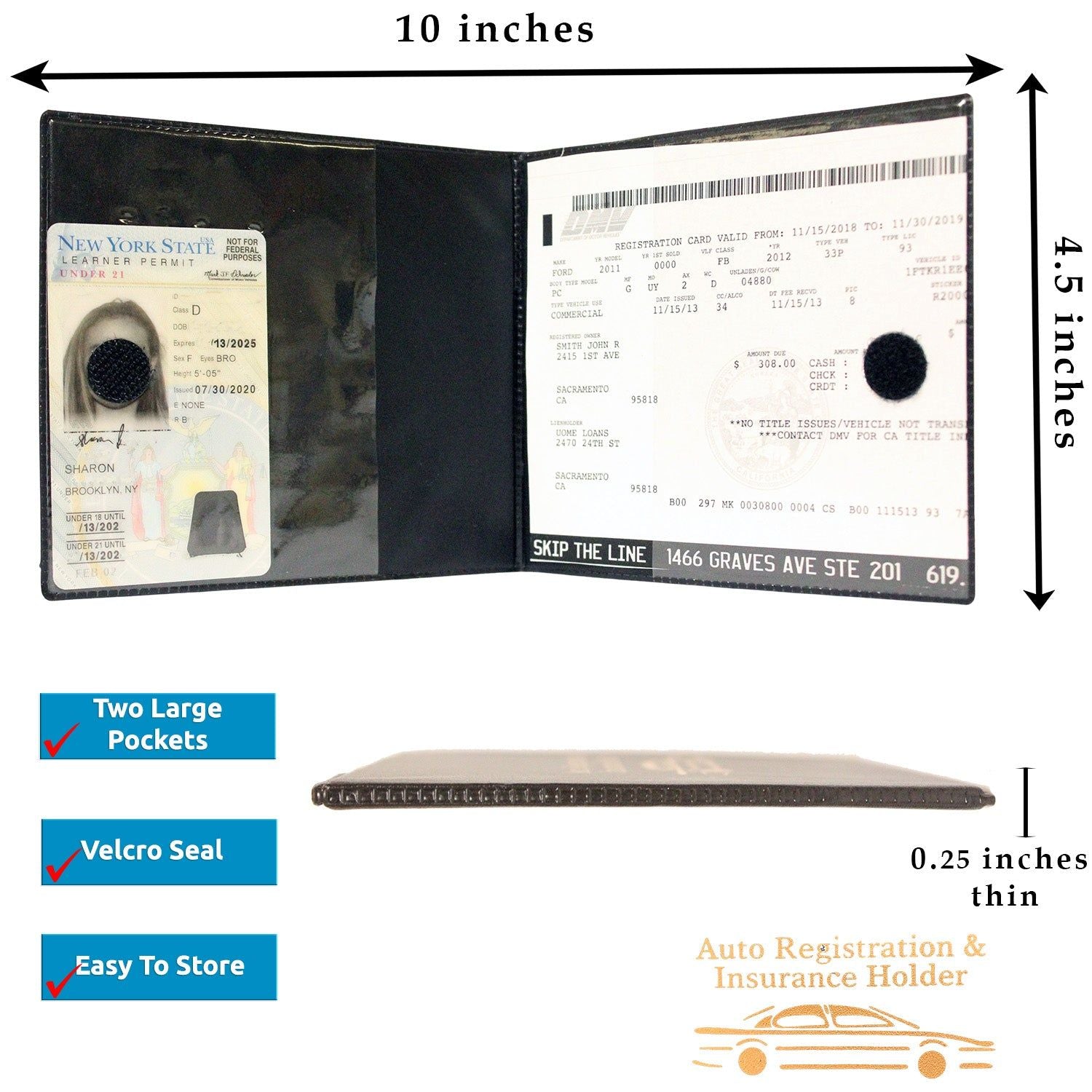W4W Auto Registration Insurance & ID Card Holder (Value Pack) - W4W Products 