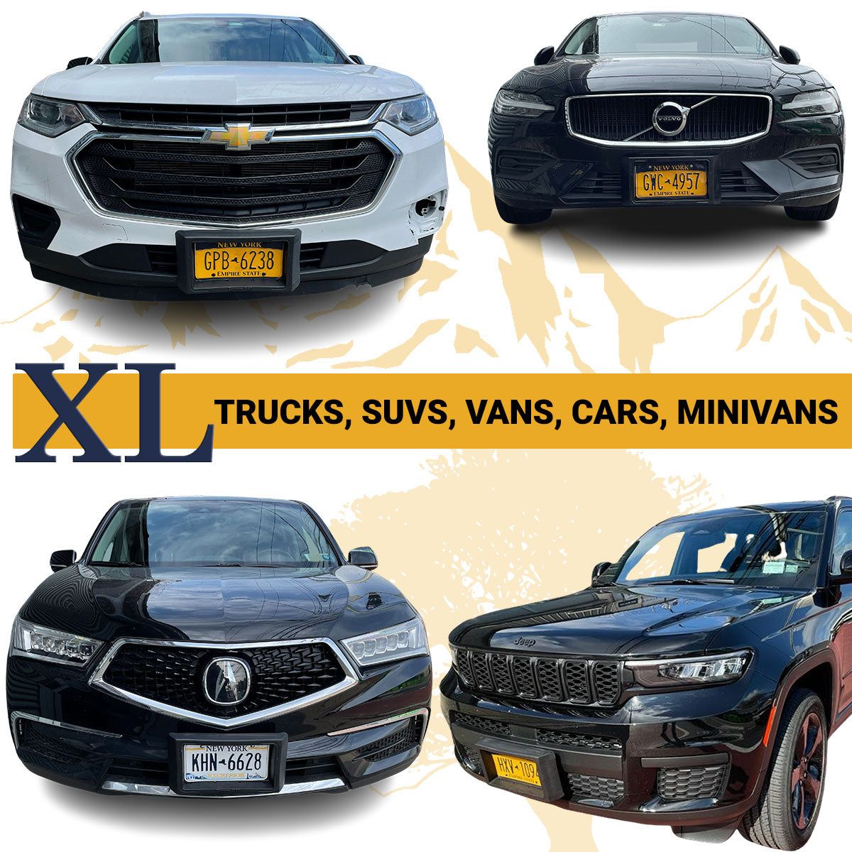#original_alt_text# - BUMP-XL-360 Front Bumper Guard & License Plate Protector - W4W Products 