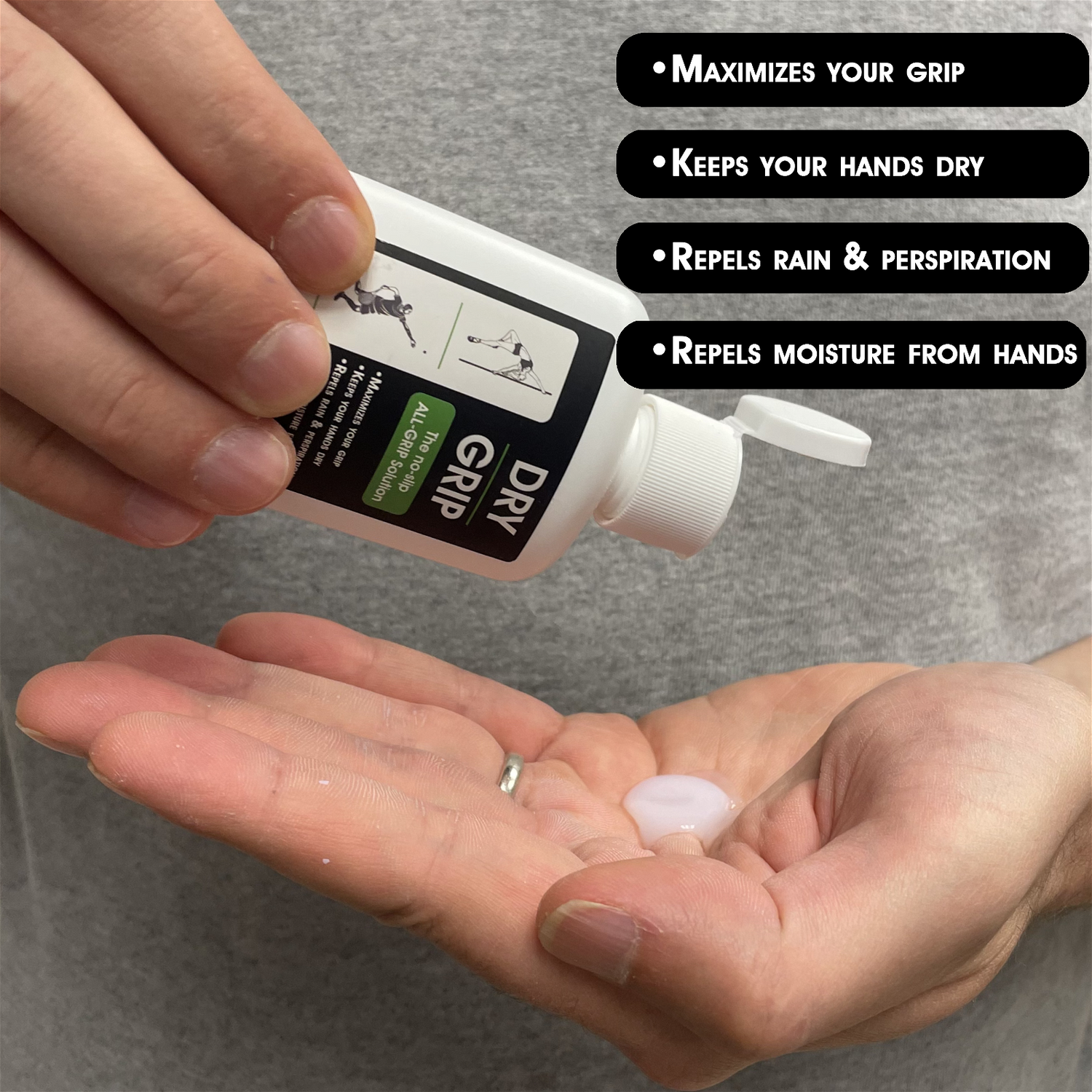 #original_alt_text# - Dry Grip & Pole Grip Solution – Transparent, Non Sticky, Anti-Slip Solution for Pole Dancing, Tennis, Golf and all Sports - Repels Sweat & Moisture from Hands - W4W Products 