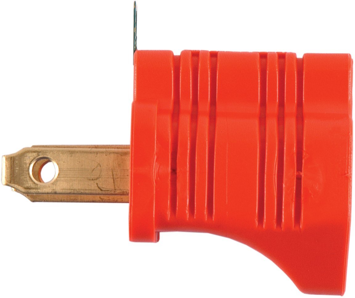 GE 14404 Polarized Grounding Adapter, Orange, 2-Pack