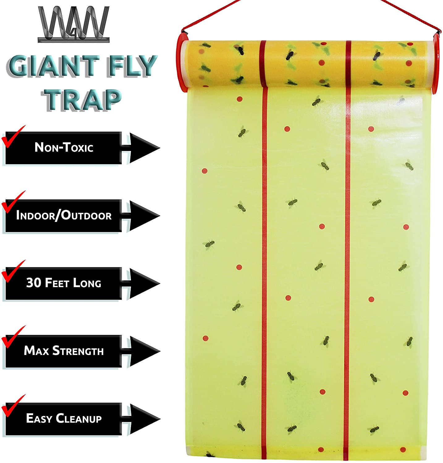 W4W Giant Fly Trap Roll - 2 Pack